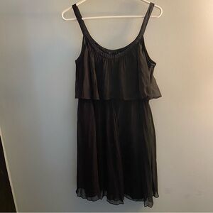 White House Black Market Women’s Dress Size 14 – Black Layered Chiffon